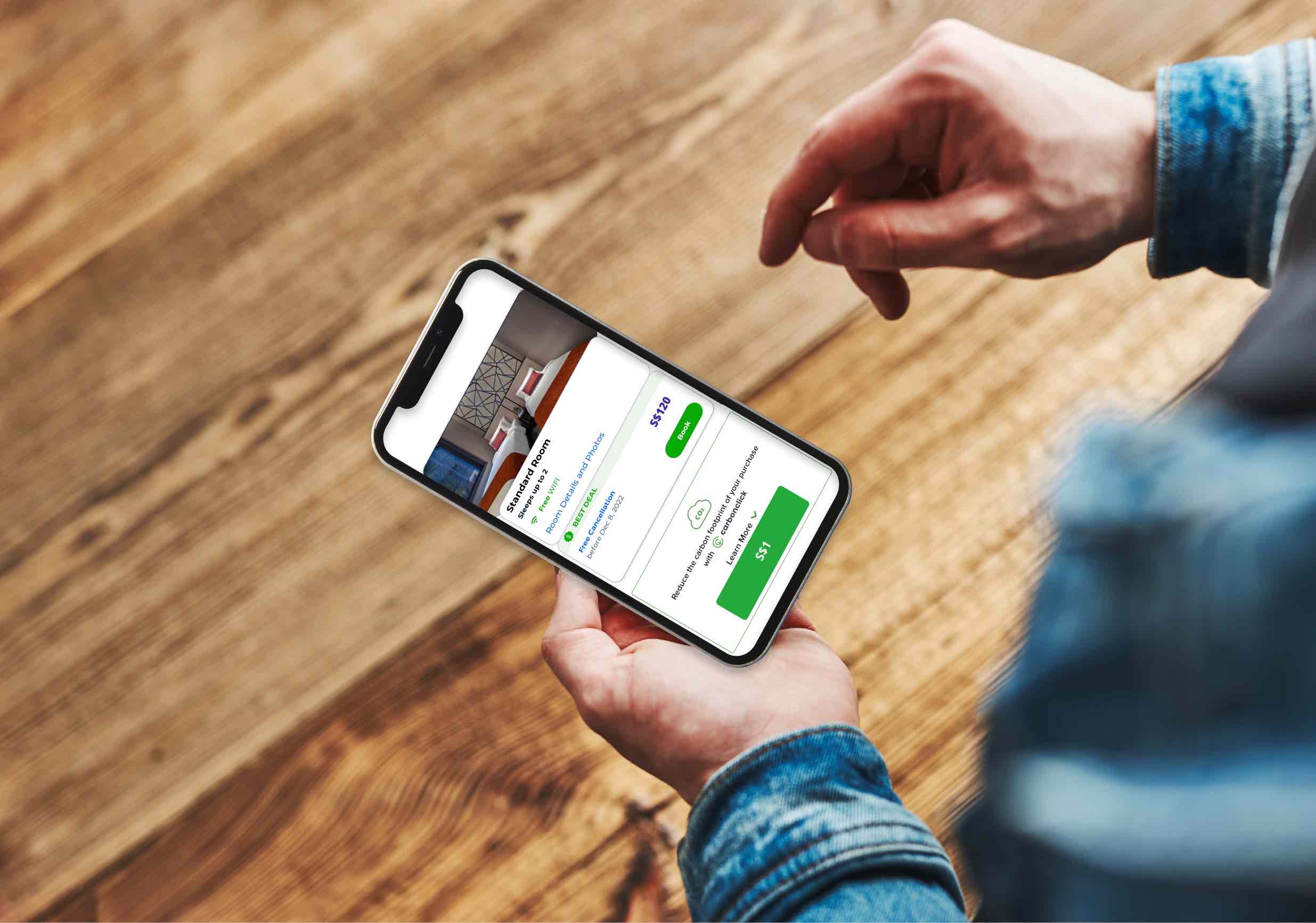 CarbonClick green button