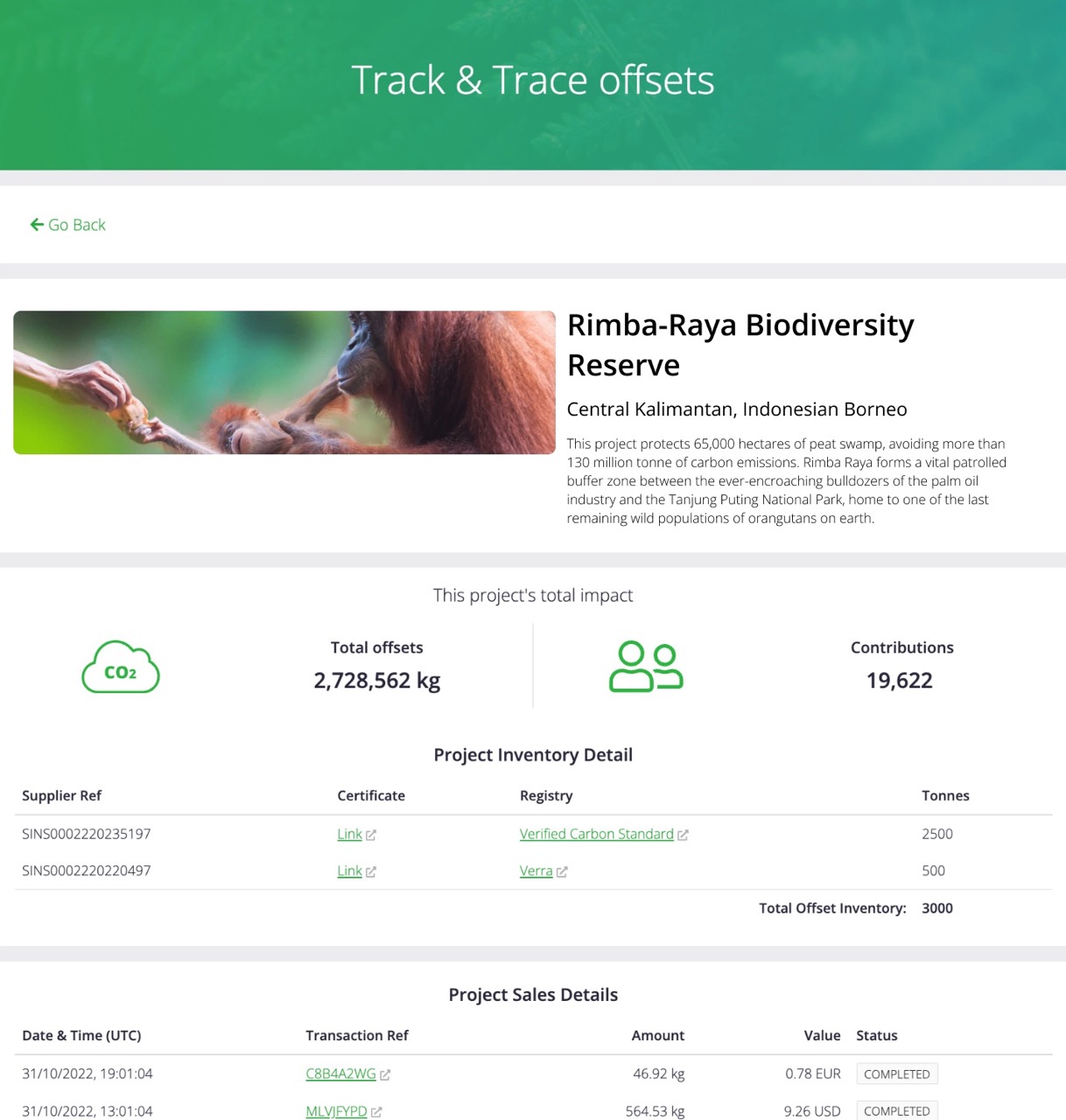 Track _ Trace offsets web